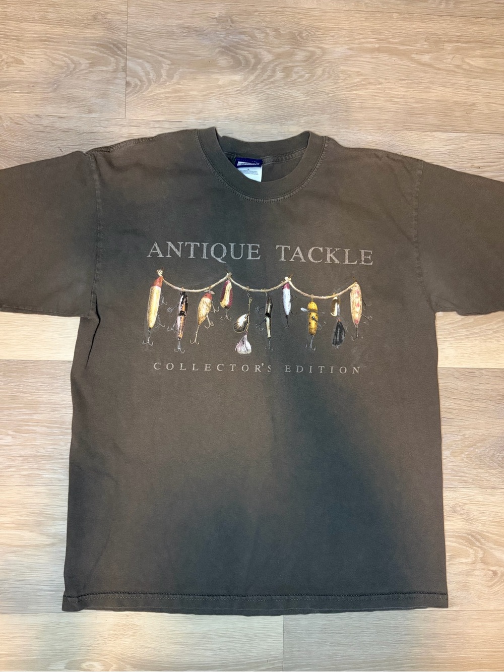 Croft & Barrow Antique Tackle Fishing Graphic T-Shirt Large